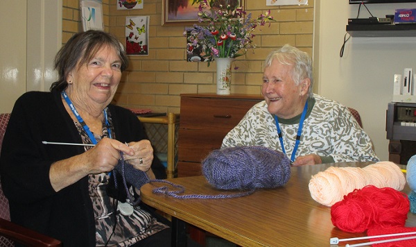 Mercy Place Villa Maria Seniors Busy Knitting for Babies 