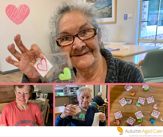 Handmade Hearts for Residents at Bentons Lodge