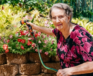 Local Resident Noelle Transforms St Vincent’s Care Kangaroo Point’s Garden Into Colourful Haven