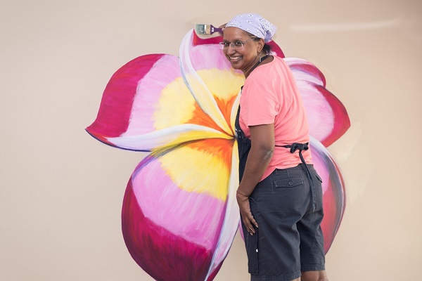 Volunteer Artist Paints Murals for Amana Living Aged Care Centre