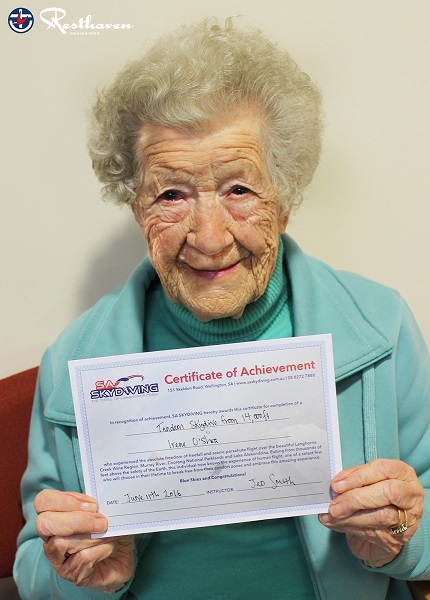 "Just live your life", Says Skydiving Centenarian
