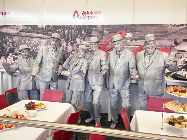 Silver Statues and Golden Age Flash Mob Choir Surprise Adelaide Airport Customers