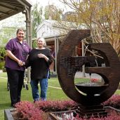 Box-Hill-Community-fountain-staff-member-and-resident